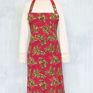 April Cornell Holly Honeycomb Apron O/S NWT